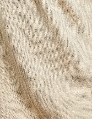 Amazon Brand - Symbol Women's Acrylic V-Neck Sweatshirt(SB-AW21SWT-1502_Sand_L_Sand_L)