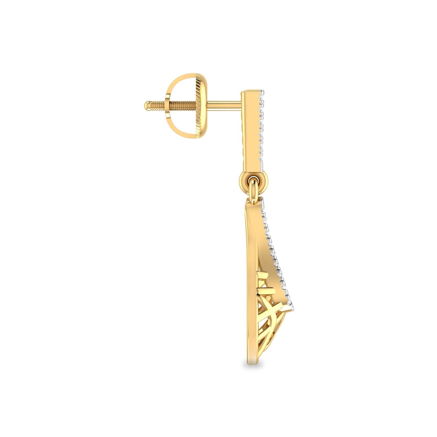 PC Jeweller The Murchadh 18KT Yellow Gold and Diamond Stud Earrings for Women