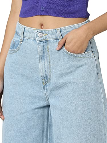 ONLY Wide Leg Jeans(141022701_Light Blue Denim_28/32)