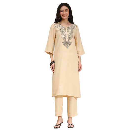 BIBA Women's Polyester Kurta Set