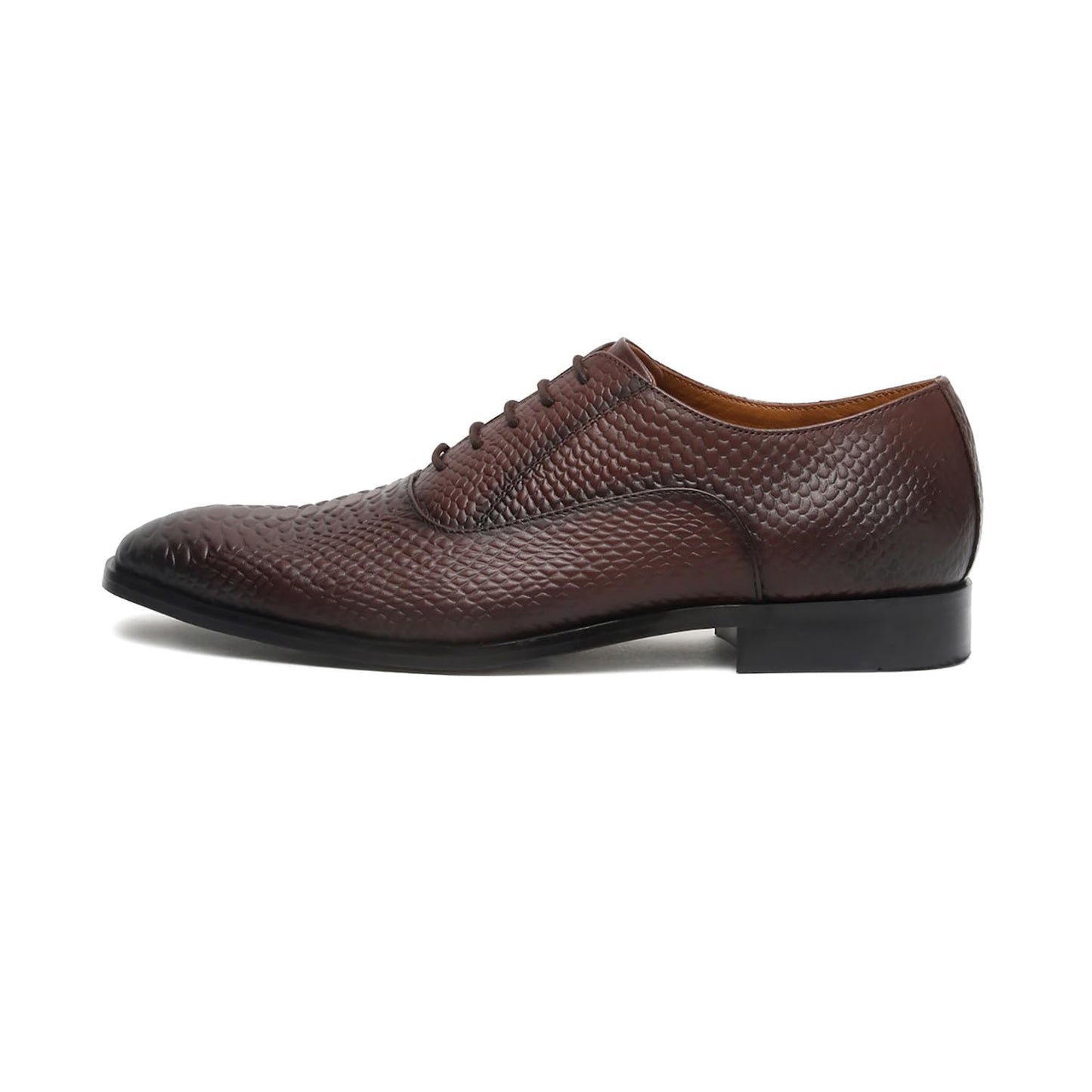LOUIS STITCH Men's Style Brunette Brown Derby Shoes Handmade Formal Italian Leather Shoes for Men (Size - 9 UK,EUSN)
