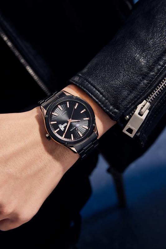 Daniel Hechter Paris Bastille Collection Analog Watch for Men with Round Dial, Stainless Steel Strap and Date Function-DHM1014