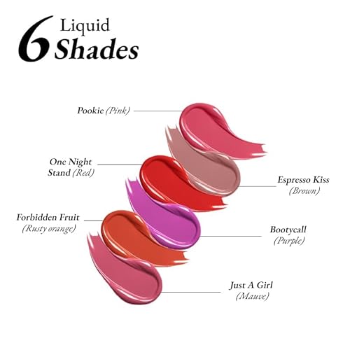 Elitty After Hours Liquid Lipstick Combo | Transfer proof, Smudge proof & Lightweight | (Pack of 3) | Matte Shades (Rusty Orange,Purple,Red) | 4 ML Each