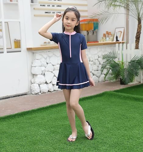 SYGA Cute Swimsuits for Little Princess Baby Girls M-Size Perfect for Girls Age 3-4 Years Old (DarkBlue)
