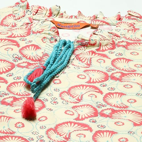 Rangriti Women's Regular Fit Blouse (RMMINDIETO18256SS23BEG_Beige