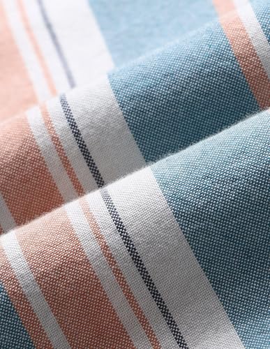 Arrow Sports Men's Striped Fitted Shirt (ASAISH1854_Teal