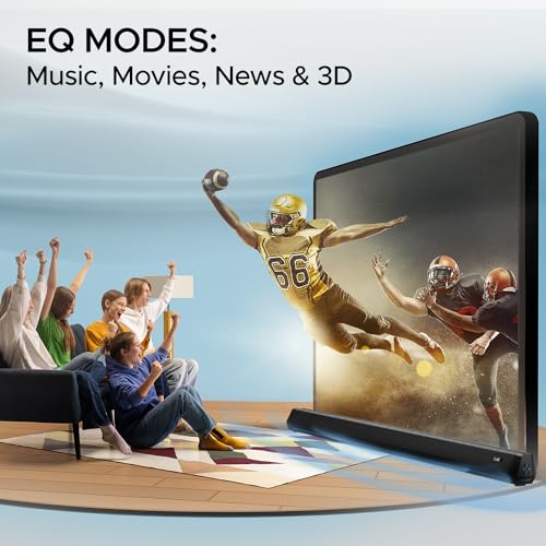 boAt Aavante Bar 2700 300W Signature Sound, 2.1CH with Wired Subwoofer, Multi-Compatibility, EQ Modes, Remote Control, Bluetooth Sound Bar, Home Theatre Soundbar Speaker (Midnight Black)