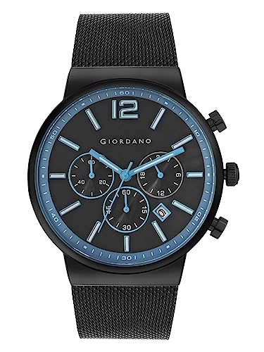 Giordano Analog Stylish Watch for Men & Boys Water Resistant Fashion Watch Round Shape with Multi-Functional Wrist Watch to Compliment Your Look/Ideal Gift for Male - GZ-50074