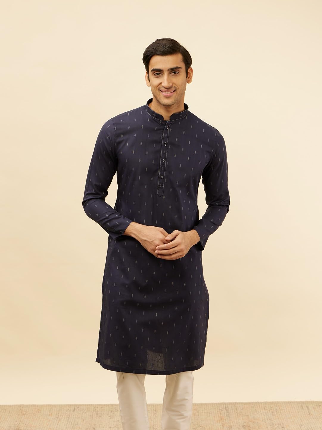 Manyavar Men's Printed Kurta Pajama Set (2pcs)