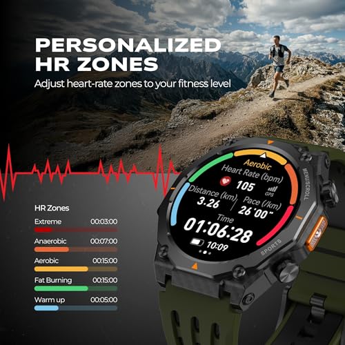 Fastrack Xtreme Adventure Smartwatch with 1.43” AMOLED Display, Dual Push Button, GPS, ABC, 1ATM, Inbuilt Torch, 100+ Multisports, Dual Tone Strap, BT Calling, HRM, SpO2 & Multiple Menu Styles - Black