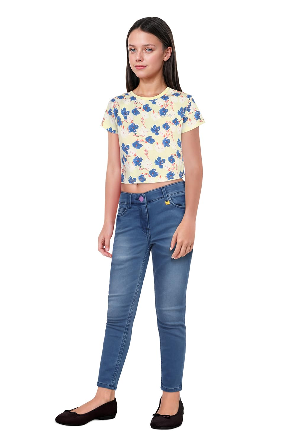 Allen Solly Boy's Regular Fit T-Shirt (AGKCERGF320498_Yellow AOP