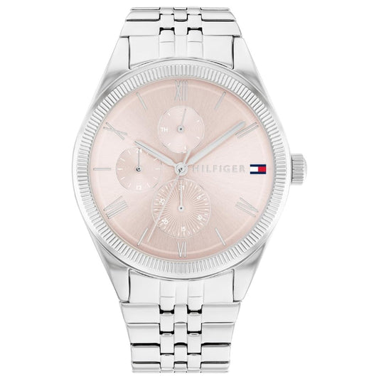 Tommy Hilfiger Monica Quartz Multifunction Blush Dial Silver Stainless Steel Strap Watch for Women