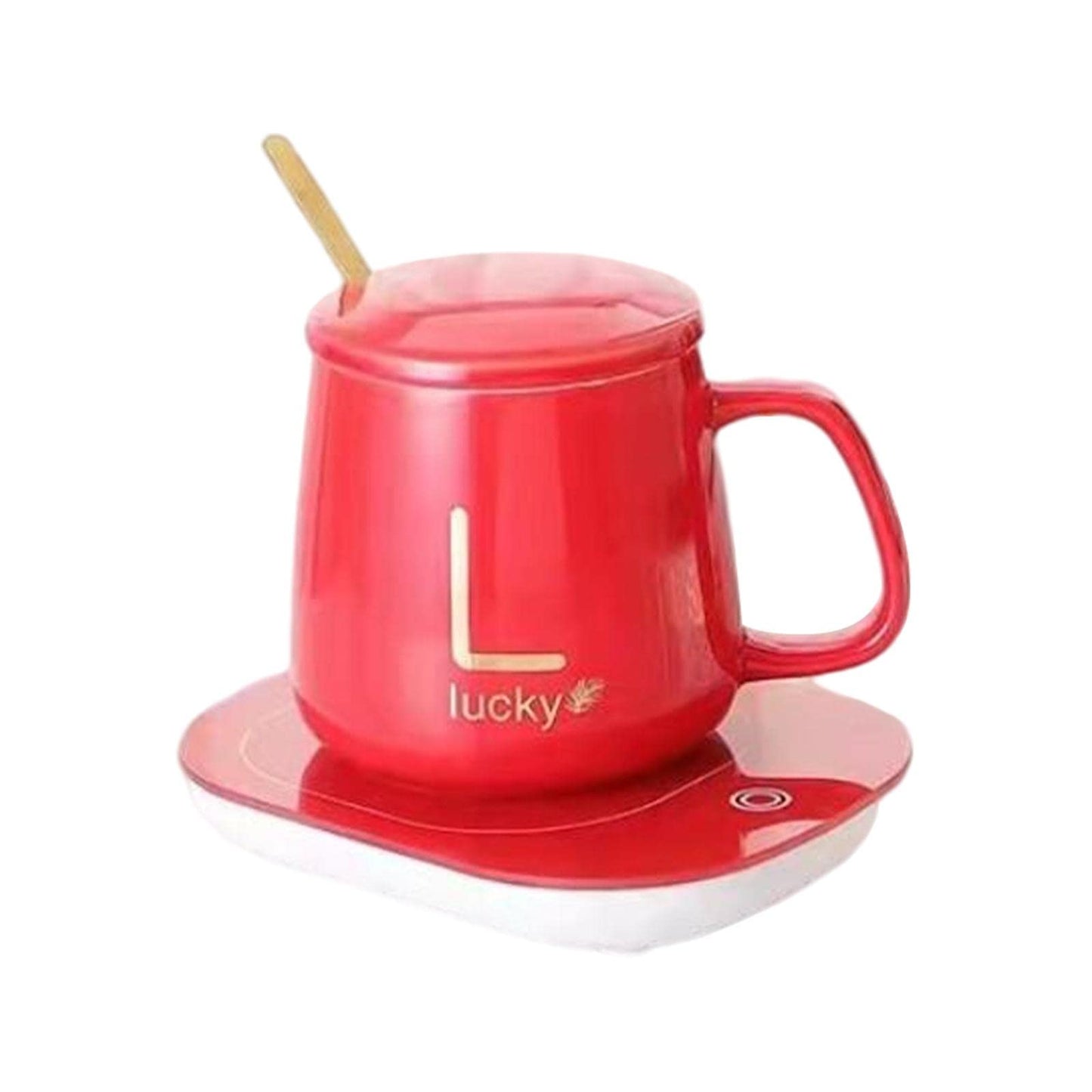 HEAVENGLOW Beverage Warmer Constant Temperature Mug Warmer for Office Home Red