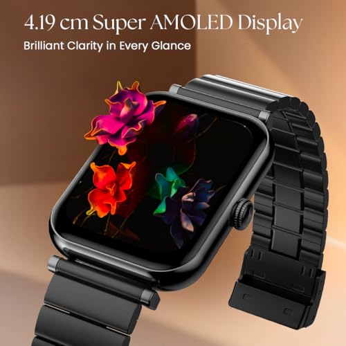 Fastrack Noir Charm Women Smart Watch 1.65" inch AMOLED Display,Sleek Design,AI Watchface & AI Chat,Functional Crown,24/7 Health Suite,BT Calling,SpO2,HRM,IP68, Multiple Menu Styles,Games - Rose Gold