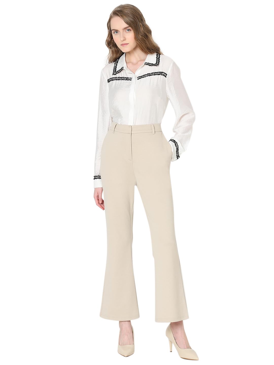 Vero Moda Women's Relaxed Pants (9006993- Oatmeal