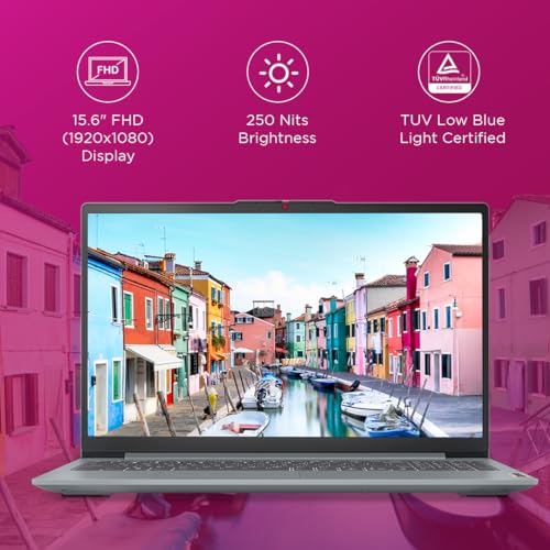 Lenovo IdeaPad Slim 3, Intel Core i3 13th Gen 1315U, 8GB RAM, 512GB SSD, FHD 15.6"(39.6cm), Windows 11, Office 2024, Grey, 1.6Kg, 82X700G5IN, Alexa Built-in, 1Yr ADP Free, 3 Month Game Pass Laptop