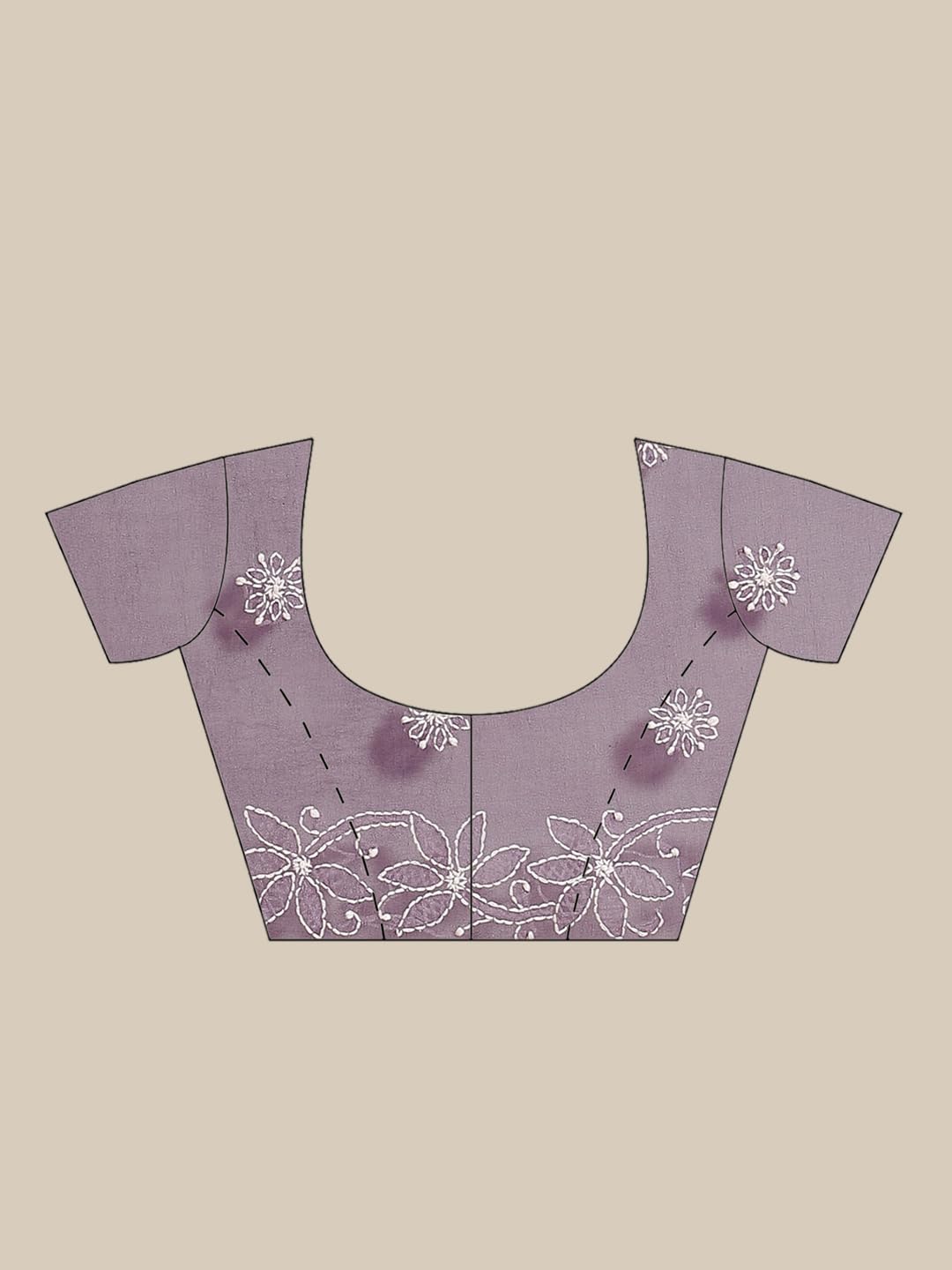 Ada Lucknow Chikankari Hand Embroidered Women's Georgette Saree with Unstitched Blouse Piece A130081 Purple