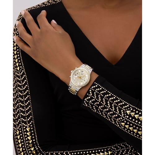 GUESS Moonlight Silver Round Dial Analog Women's Watch - GW0320L7