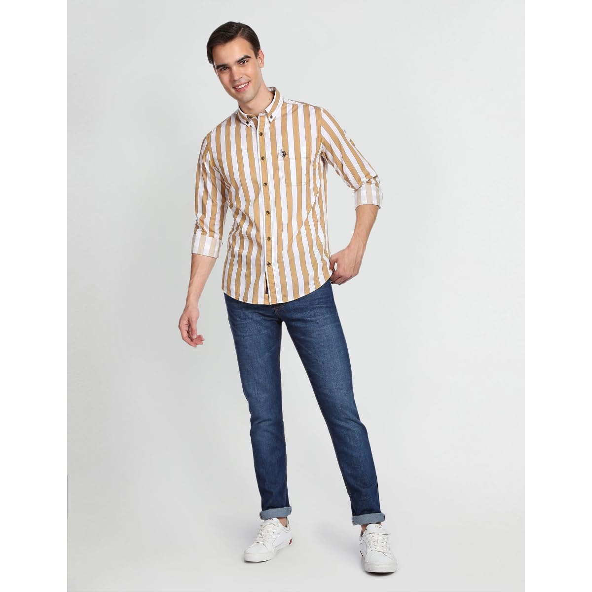 U.S. POLO ASSN. Men's Slim Jeans (UDJENO1020_Blue