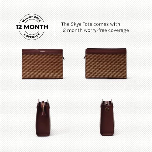 MOKOBARA Freddie's Pouch Leather Clutch With Detachable Wrist Strap Maroon | Storage Slip Pockets Lightweight Water Resistant Portable Handbag Purse Evening Cocktail Party Wristlet Concealed Zippers