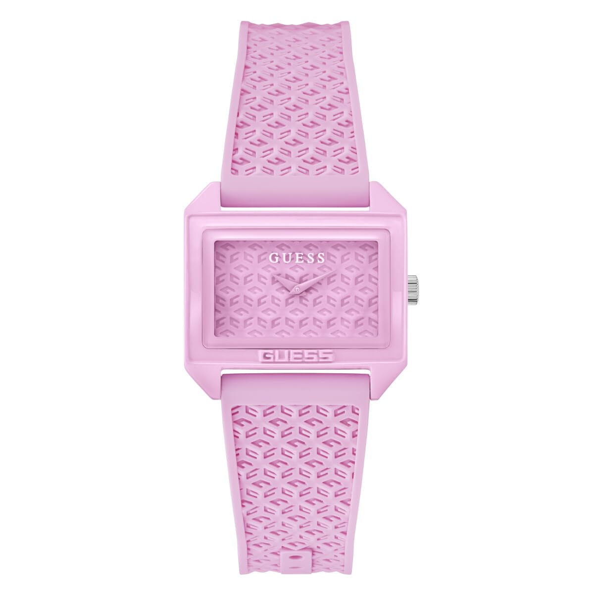 GUESS Women's 33mm Watch - Pink Strap Pink Dial Pink Case, Pink, Modern