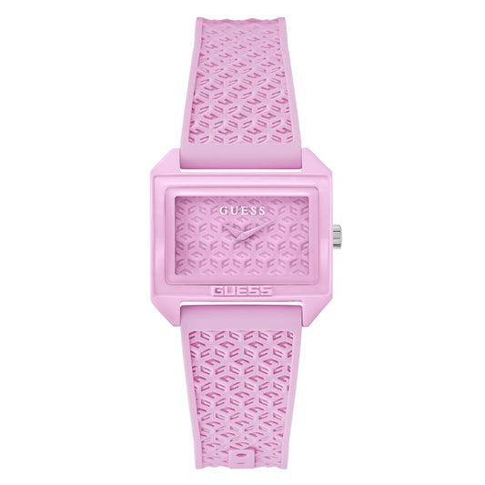 GUESS Women's 33mm Watch - Pink Strap Pink Dial Pink Case, Pink, Modern
