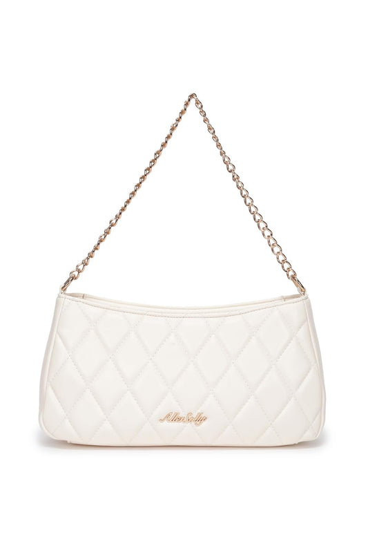 Allen Solly Geometric Quilted Baguette Shoulder Bag