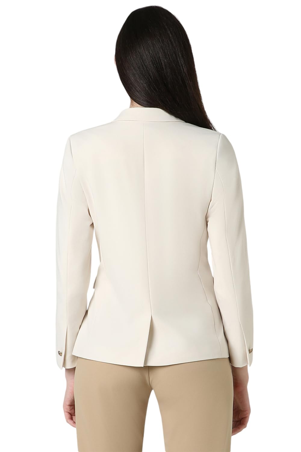 Van Heusen Women's Blazer (VWBZFRGFT38674_Cream