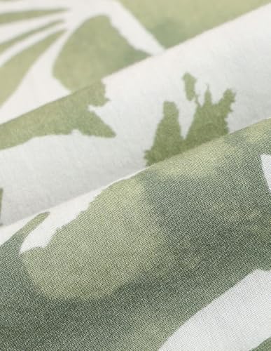 U.S. POLO ASSN. Denim Co. Men's Green Floral Printed Spread Collar Half Sleeve Casual Cotton Regular Fit Shirt (UDSHT1506_Green_39)