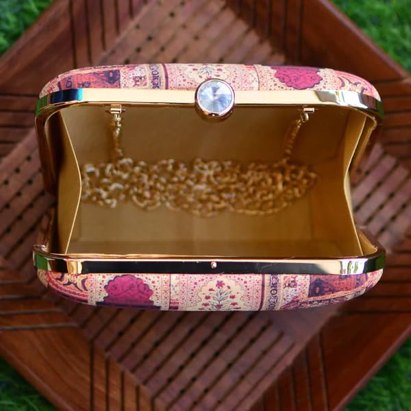 Artklim Mughal Style Doors Printed Clutch