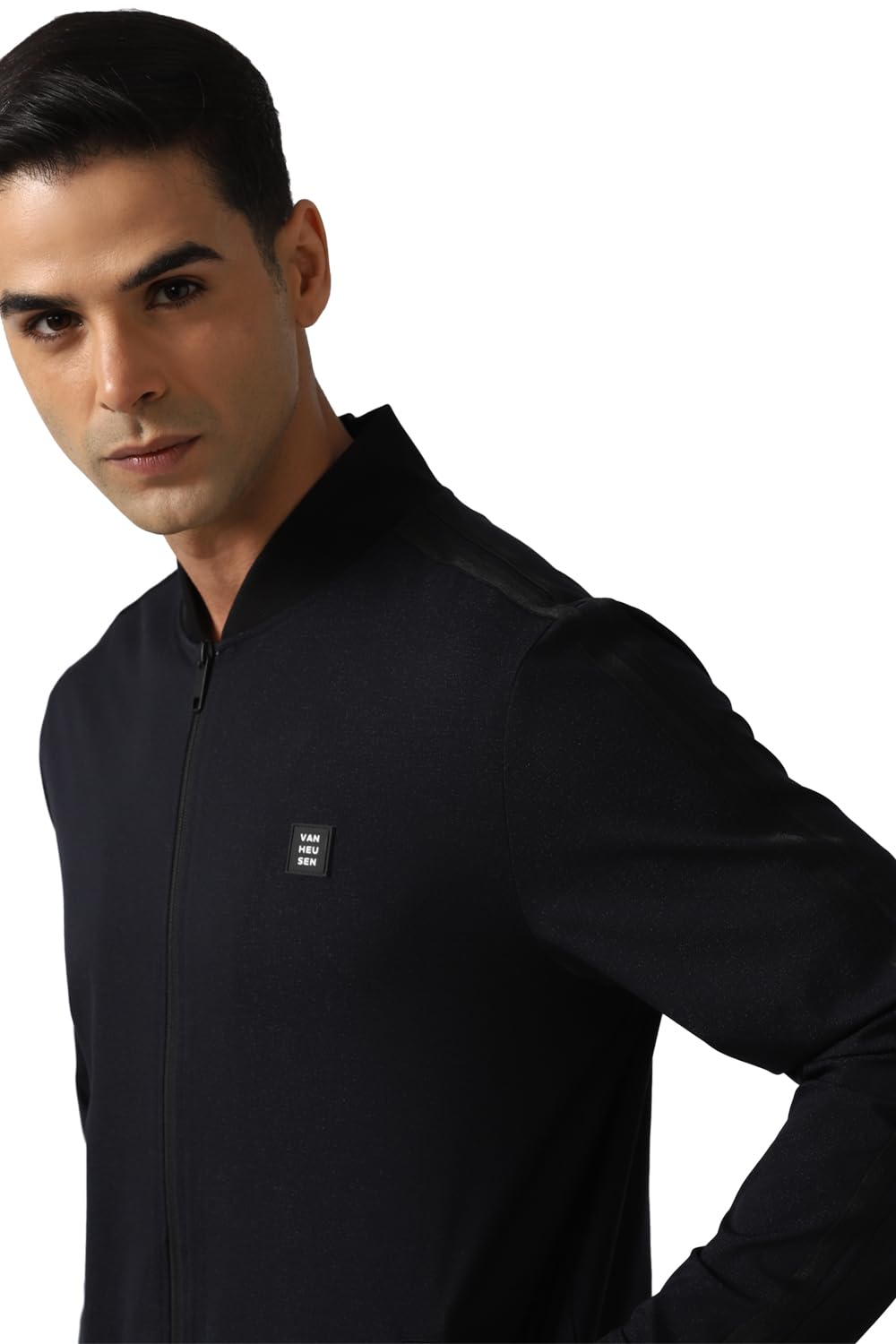 Van Heusen Men's A-Line Cotton Regular Coat (VFJKARGF050688_Navy) XL