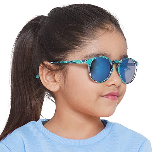 Carlton London Girl's Blue Lens & Green Cateye Sunglasses