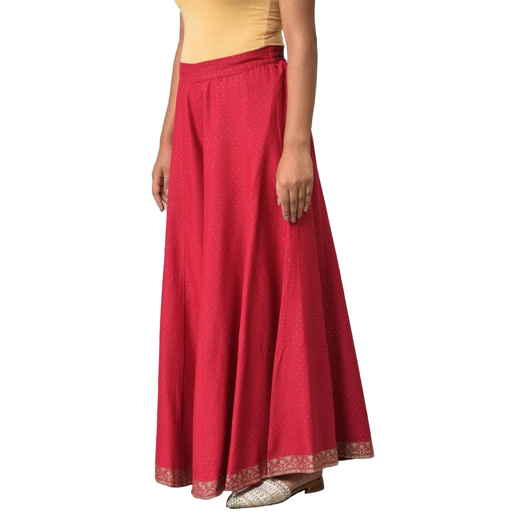 W for Woman Women's Regular Divided Skirt (22AUW62217-119997_Dark Pink