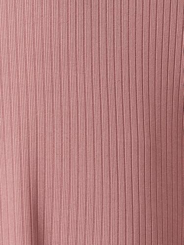 Max Women Ribbed Wide Leg Trousers (Purple_XL)