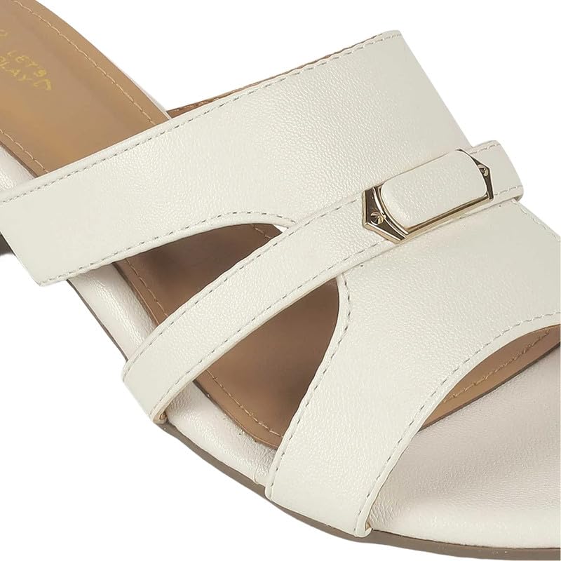 tresmode Slick Women's White Dress Block Heel Sandals in Size 8 UK / 41 EU