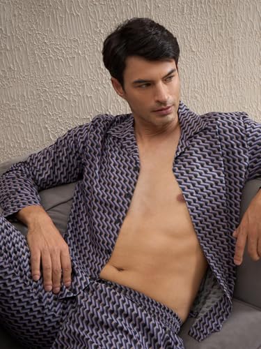 Sweet Dreams Men Gentlemen Printed Pant Set Black