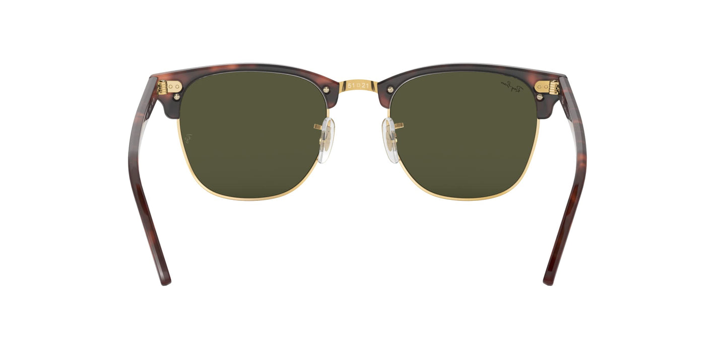 Ray-Ban Unisex UV Protected Green Lens Club master Sunglasses - 0RB3016W036651