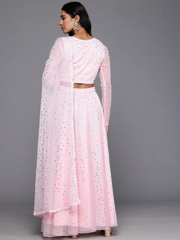 Ahalyaa Women's Silk Blend Lehenga Choli