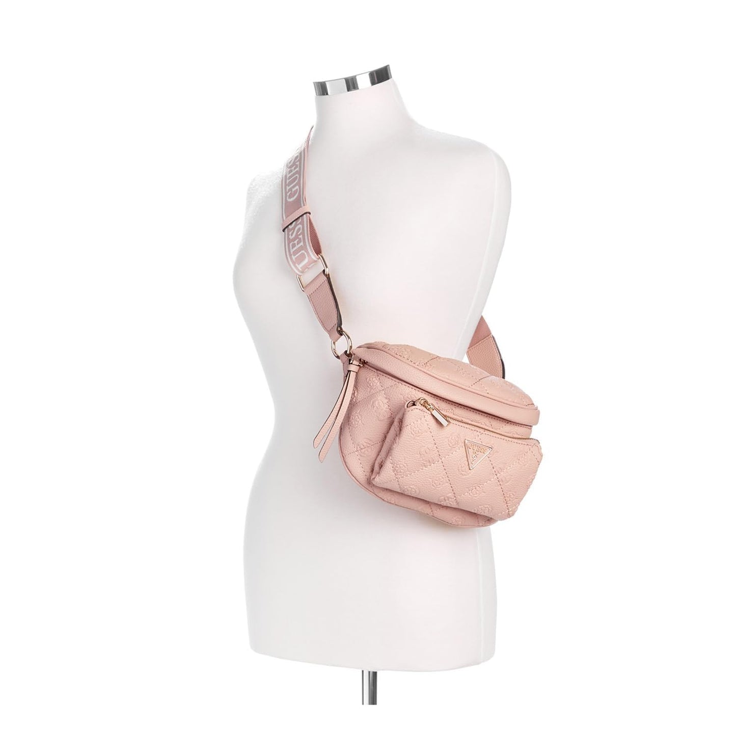 Guess Women's Pink Quilted Sling Bag| Ladies Purse Handbags | Gift For Ladies