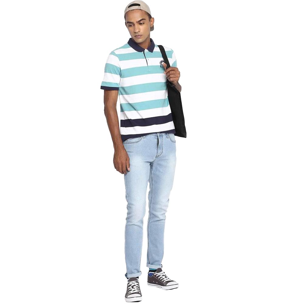 Lee Men's Regular T-Shirt (LMTS001153_Blue M)