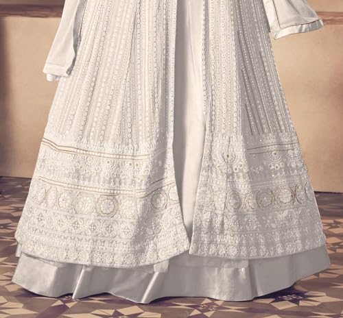 RUDRAPRAYAG Women Maxi Gown White