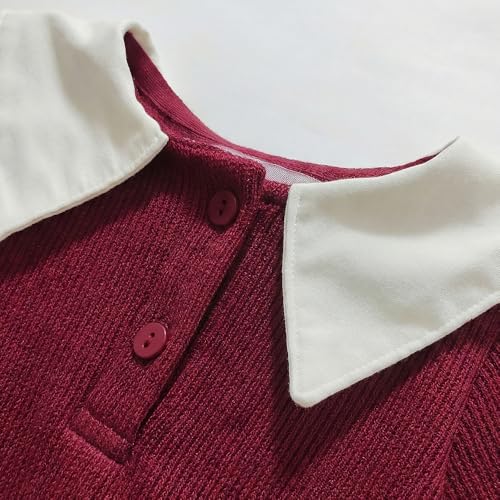 Hopscotch Contrast Collar Textured Onesie (0-3 Months)
