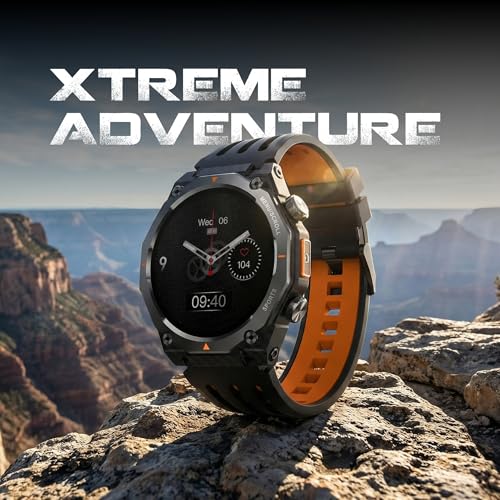 Fastrack Xtreme Adventure Smartwatch with 1.43” AMOLED Display, Dual Push Button, GPS, ABC, 1ATM, Inbuilt Torch, 100+ Multisports, Dual Tone Strap, BT Calling, HRM, SpO2 & Multiple Menu Styles - Green