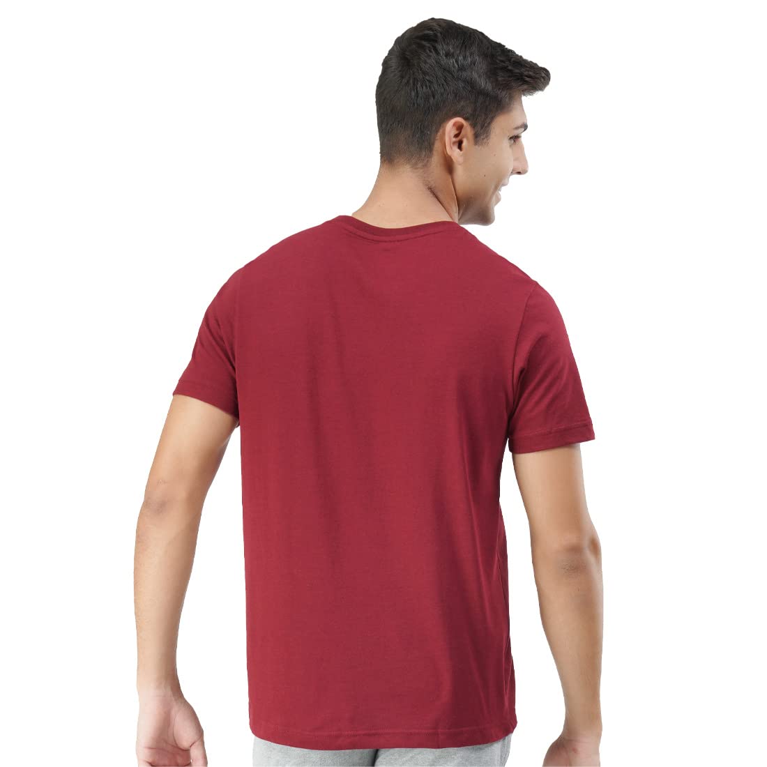 U.S. POLO ASSN. Men Cotton Comfort Fit Brand Print I683 Regular Fit T-Shirt - Pack Of 1 (Red Large)