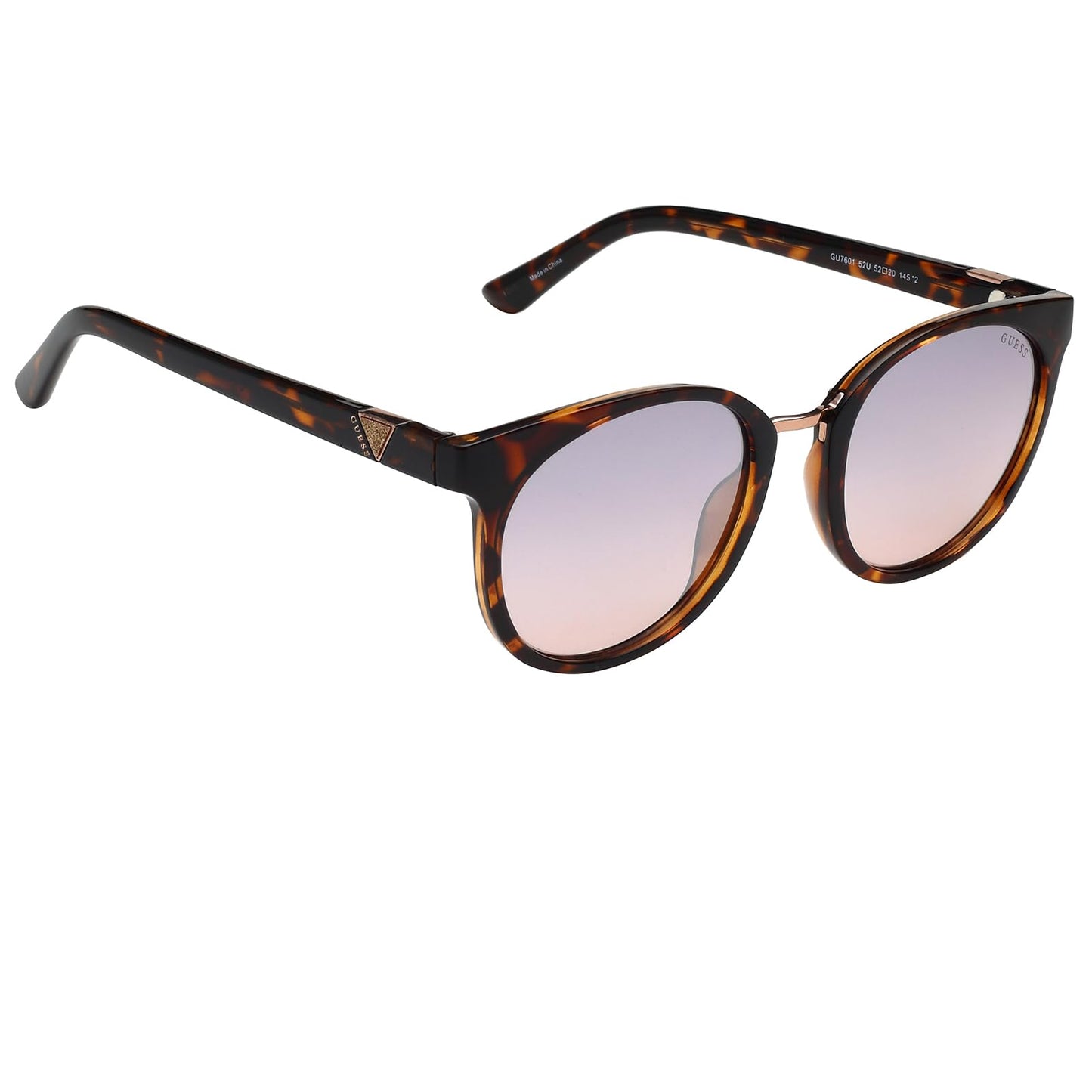 GUESS Mirrored Oval Women Sunglasses -(GU7601 52U 52 S |52| Blue Color Lens)