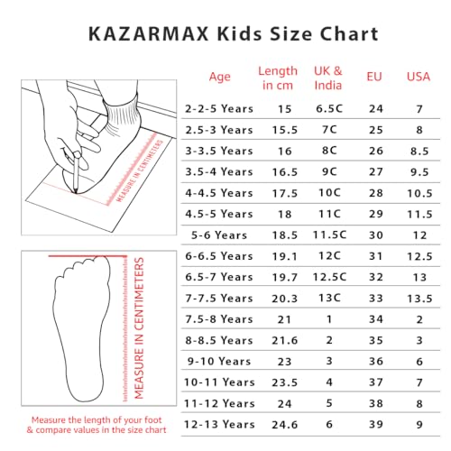 KazarMax Unisex-Child Pink & Purple Sports Shoes -3 UK