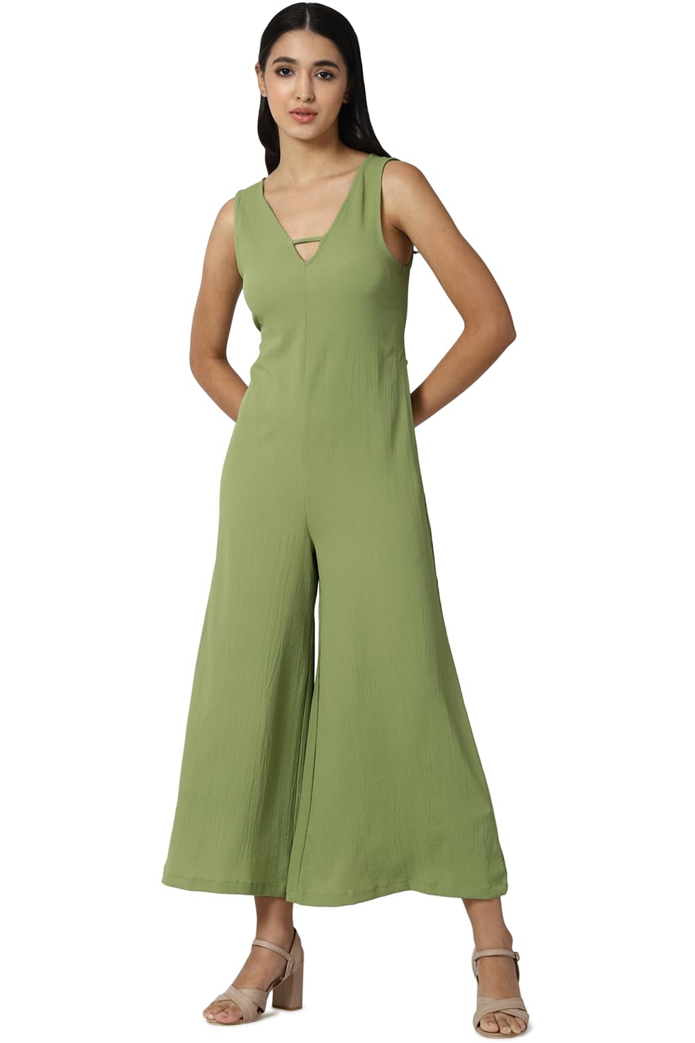 FOREVER 21 Women's Polyester Classic Midi Dress (594679_Green