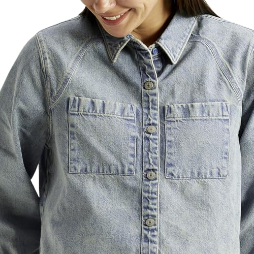 Levi's Women's Solid Light-Blue Relaxed Fit Shirt