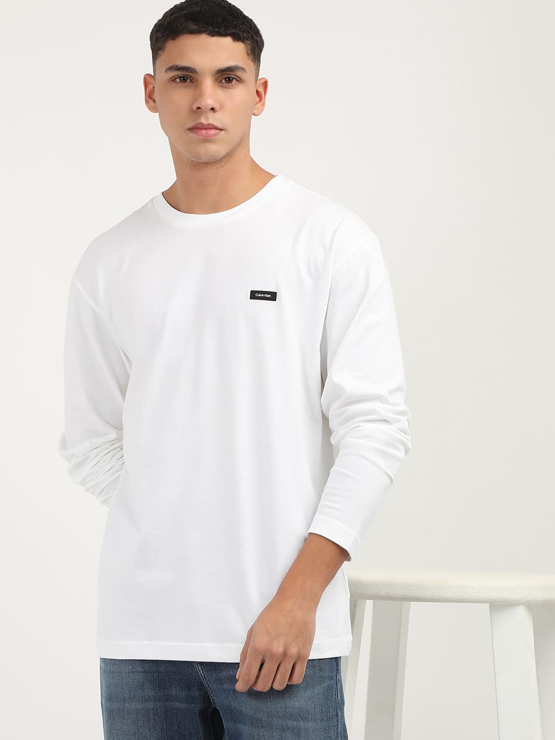 Calvin Klein Jeans Department690 Regular Fit T Shirt (K10K111847YAF_Bright White XL)