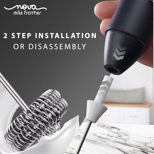 Coffee Frother Electric Rechargeable Coffee Maker Machine for Home Electric Coffee Frother Machine & Milk Whisker with Dual Spring Tech GetSetNova | 1 Year Warranty